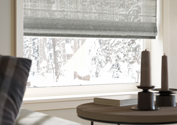Sahara Voile, Metallic Grey - Motorised Roman Blind - Image 5